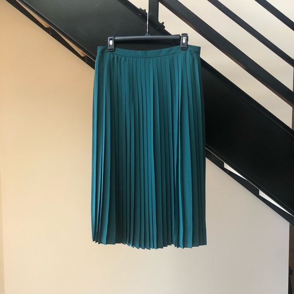 J. Crew Dresses & Skirts - J.Crew Teal Pleated Skirt, NWT